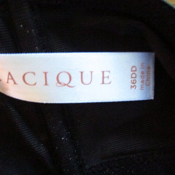 NWT- CACIQUE Black Front Close Boost Plunge Underwire Bra Size 36DD - Picture 8 of 9